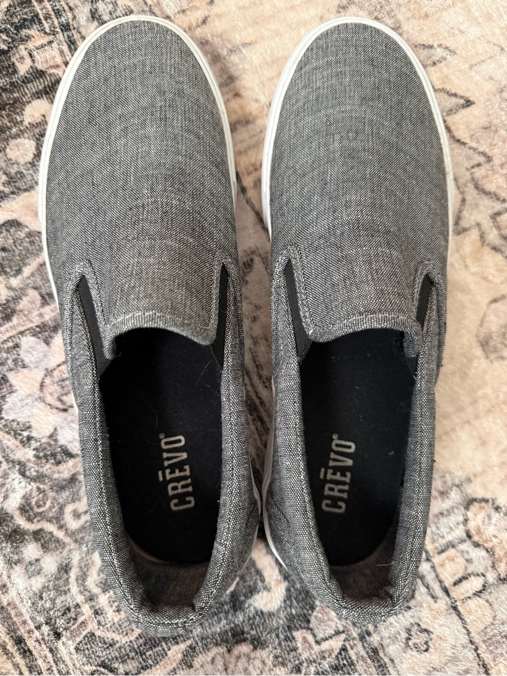 Crevo Slip-On Casual Loafers — Charcoal Gray